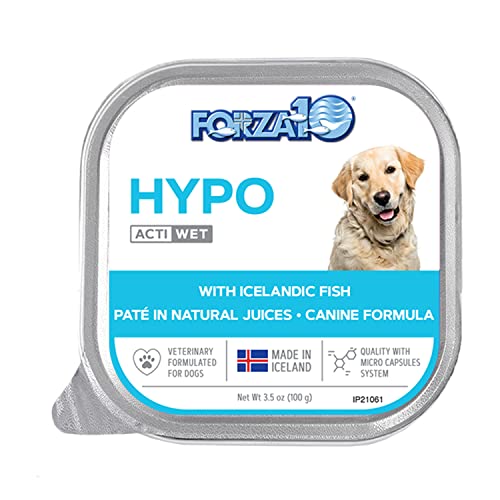 Forza10 Wet Hypoallergenic Dog Food, Fish Flavor, Canned Sensitive Skin Dog Food, for Adult Dogs with Skin Issues, 32 Pack Case of 3.5 Ounce Each