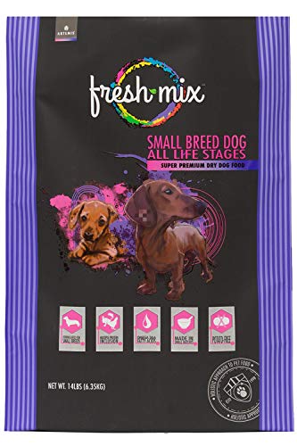 Fresh Mix Dry Dog Food – Premium Meat Recipe Health Nutrition Protein Omega 3 6 Small Breed Adult Puppy All Life Stages 4lb Bag