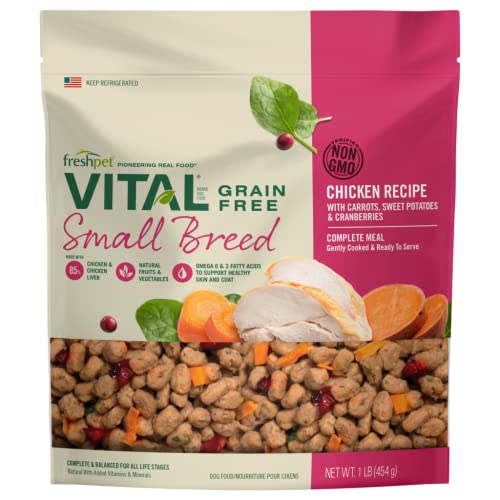 Freshpet Vital Complete Meals Grain-Free Chicken Fresh Small Breed Dog Food, 1 lb.