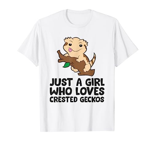 Funny Crested Gecko Just a Girl Who Loves Crested Geckos T-Shirt