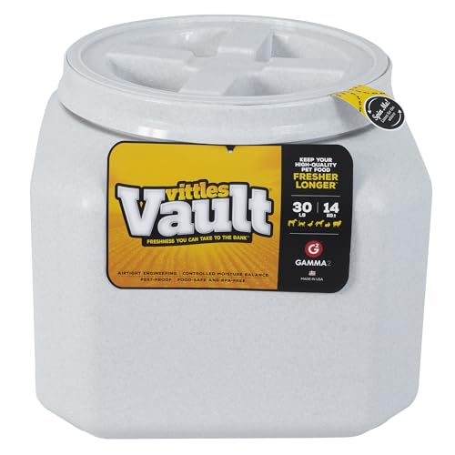 Gamma2 Vittles Vault Dog Food Storage Container, Up To 30 Pounds Dry Pet Food Storage, Made in USA