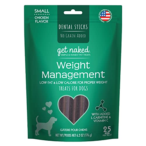 Get Naked Grain Free 1 Pouch 6.2 Oz Weight Management Dental Chew Sticks, Small