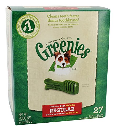 Greenies Dental Chews Regular Size Smart Treat for Dogs Weighing 25-50 lbs - 27 oz