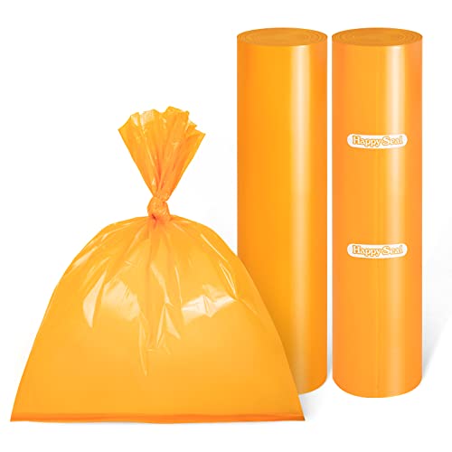 Happy Seal Odor Sealing Cat Waste Bags M/120 Count Cat Litter Disposal Bags Scented Cat Poop Bags Large Capacity Diaper Disposal or Pet Waste Bags[Color:Orange]