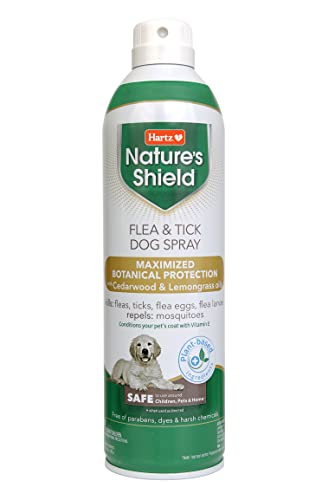 Hartz Nature’s Shield Flea & Tick Spray Treatment for Dogs, Natural and Effective Flea & Tick Prevention and Protection for Dogs with Cedarwood and Lemongrass Oil, 14 Ounces