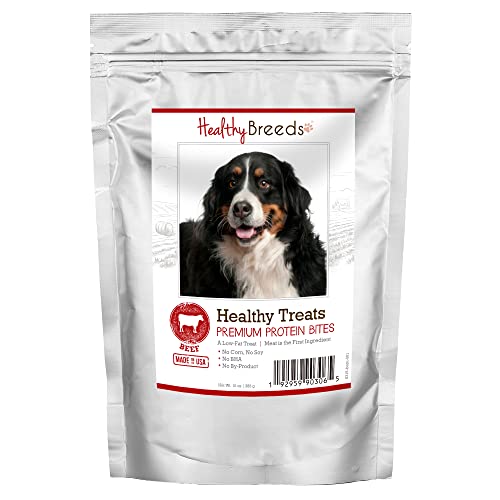 Healthy Breeds Bernese Mountain Dog Healthy Treats Premium Protein Bites - Low Fat Dog Treats - Beef is The 1st Ingredient - 10 oz