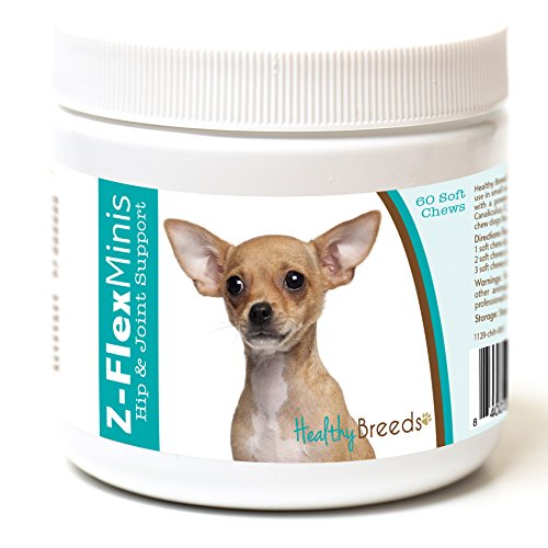 Healthy Breeds Chihuahua Z-Flex Minis Hip and Joint Support Soft Chews 60 Count