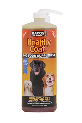 HealthyCoat Dog Food Supplement for Excessive Shedding, Itching, Hot Spots, Allergies, 32 oz., Clear