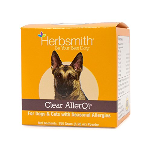 Herbsmith Clear AllerQi – Allergy Aid for Cats and Dogs – Pet Allergy Support – Anti Itch Pills for Dogs and Cats – 150g Powder