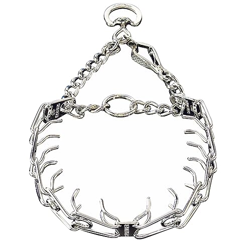 Herm Sprenger Chrome Plated Steel Training Prong Collar with Quick Release Snap for Dogs (25in (63cm) x 4mm)