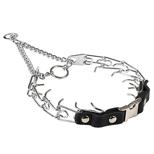 Herm Sprenger Prong Collar for Dogs Training – Quick Release Buckle & Swivel Ring for Easy Use – Made of Durable Steel Chrome Plated in Germany– 2.25mm Prongs for Small Dogs with 14-19" Neck