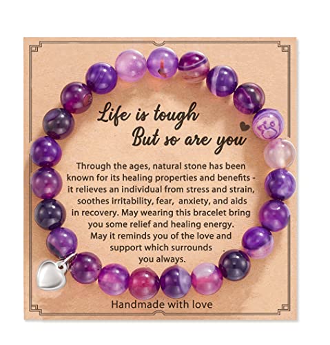 HGDEER Inspirational Gifts for Women, Inspirational Bracelets Get Well Soon Feel Better After Surgery Recovery Gifts, Self Care Cancer Gifts for Women