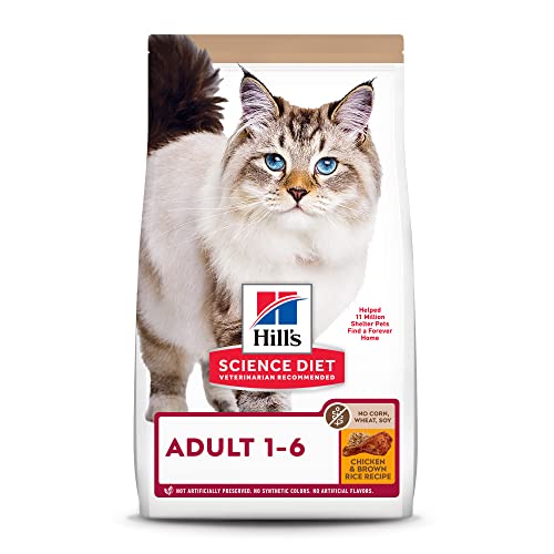 Hill's Science Diet Adult No Corn, Wheat or Soy Dry Cat Food, Chicken Recipe, 15 lb. Bag