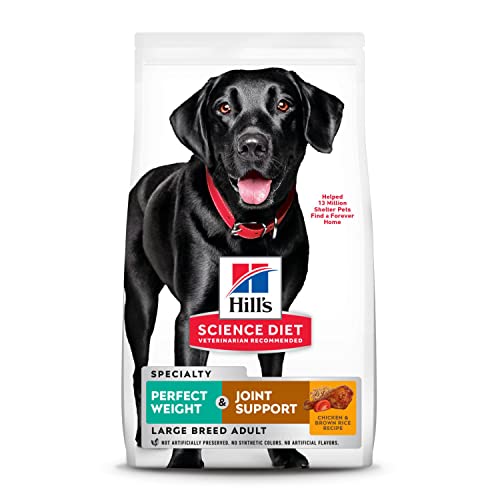 Hill's Science Diet Adult Perfect Weight & Joint Support Large Breed Dry Dog Food, Chicken Recipe, 25 lb. Bag