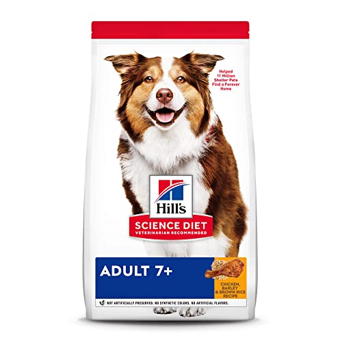 Hill's Science Diet Dry Dog Food, Adult 7+ for Senior Dogs, Chicken Meal, Barley & Rice Recipe, 5 lb. Bag