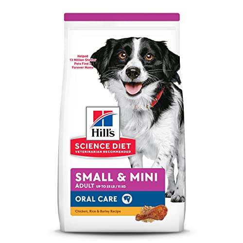 Hill's Science Diet Dry Dog Food, Adult, Oral Care Small & Mini, Chicken Recipe, 4 lb. Bag