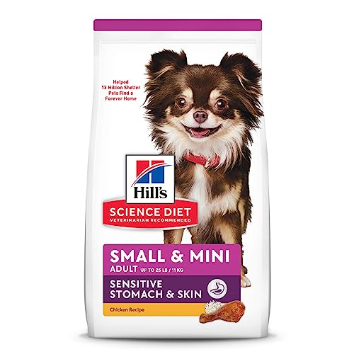 Hill's Science Diet Dry Dog Food, Adult, Small & Mini Breeds, Sensitive Stomach & Skin, Chicken Recipe, 15 lb. Bag