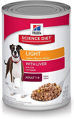 Hill's Science Diet Wet Dog Food, Adult, Light for Healthy Weight & Weight Management, 13 oz. Cans, 12-Pack