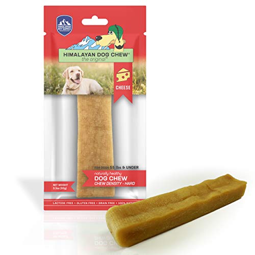 Himalayan Dog Chew Original Yak Cheese Dog Chews, Dog Bones for Aggressive Chewers, Healthy Dog Treats, Long Lasting Dog Chew, Natural, Rawhide Alternative, Grain Free, Dogs 55 lbs & Under, 1 Stick