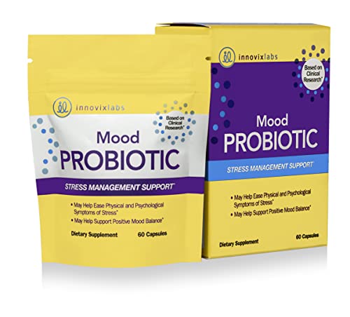 InnovixLabs 1st Probiotic Formula Clinically Studied for Mood Support, Lactobacillus helveticus Rosell-52ND & Bifidobacterium longum Rosell-175 for Men & Women, 60 Capsules