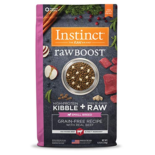 Instinct Raw Boost Small Breed Grain Free Recipe with Real Beef Natural Dry Dog Food, 4 lb. Bag