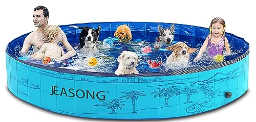 JEASONG Extra Large Folding Portable Dog Bathtub is Perfect for Your Furry Friends! The Pool Folds up for Easy Storage and Transport. It's Perfect for Both Indoor and Outdoor use Size 3XL