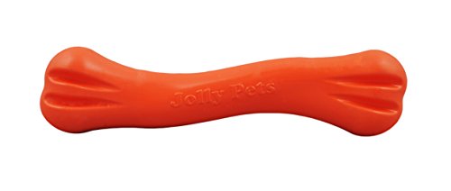 Jolly Pets 9-inch, Jolly Bone, Orange, Large