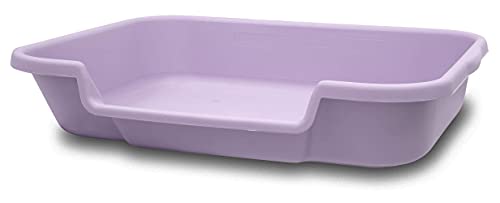 KittyGoHere Cat Litter Box, Large Size, Storybook Lavender Color, Durable & Pet Safe Kitty Litter Box, Indoor Open Top Entry Cat Litter Box, Comfortable for Cats, Easy to Handle & Clean