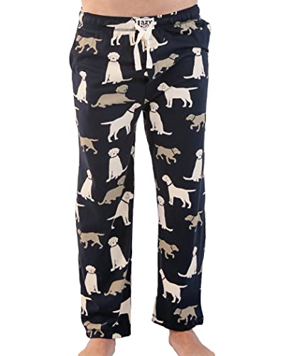 Lazy One Animal Pajama Pants For Men, Men's Separate Bottoms, Lounge Pants, Dog, Puppy (Labs, X-LARGE)