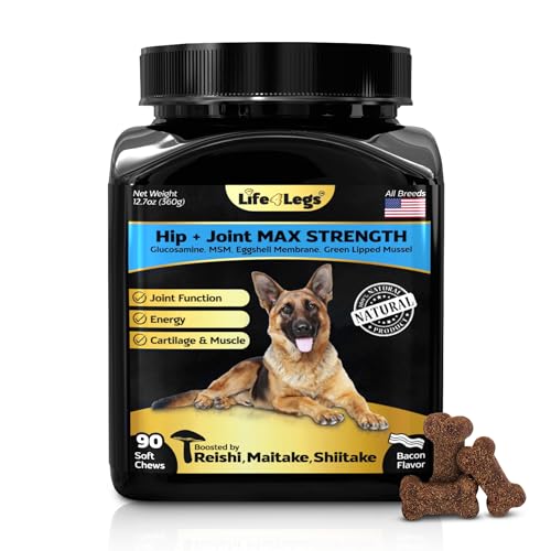 Life4Legs - Soft Chews Hip and Joint Supplement for Dogs - Dog Joint Pain Relief Treats - Glucosamine, Chondroitin, Turmeric - Mobility Bites Supplement