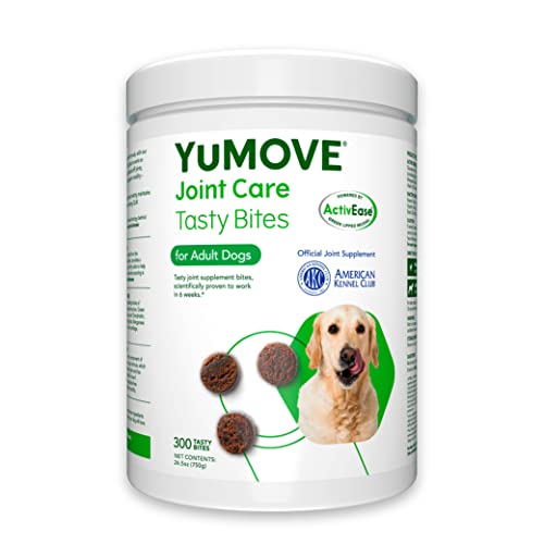 Lintbells YuMOVE Daily Bites | Hip and Joint Supplement for Dogs with Glucosamine, Hyaluronic Acid, Green Lipped Mussel | 300 Bites