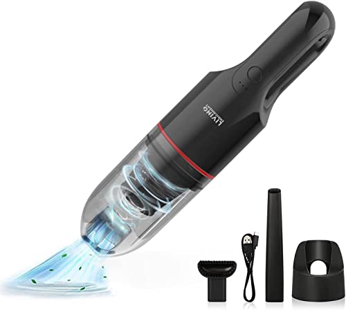 Livatro Cordless Handheld Vacuum Cleaner, Rechargeable Car Vacuum Cleaner Dust Busters, Powerful Suction with Crevice Nozzle and Cleaning Brush - Black