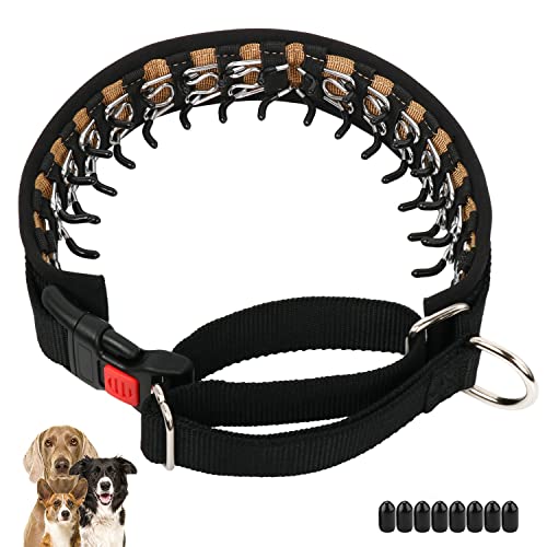 Martingale Collar for Dogs, No Pull Dog Collar for Small Medium Large Dogs, Dog Walking Collar for Pulling, Anti Pull Dog Martingale Training Collars with Buckle (S, Black)