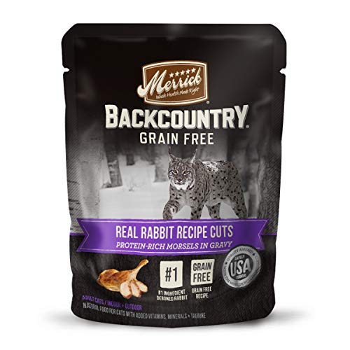 Merrick Backcountry Grain Free Wet Cat Food Real Rabbit Recipe Cuts in Gravy - (24) 3 oz. Pouches