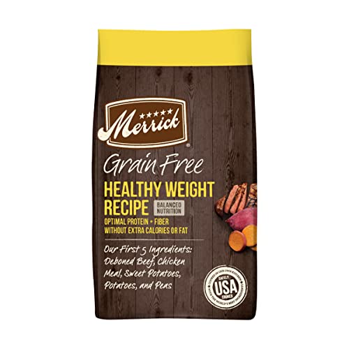 Merrick Premium Grain Free Dry Dog Food Weight Management Dog Food, Wholesome and Natural Kibble, Healthy Weight Recipe - 22.0 lb. Bag