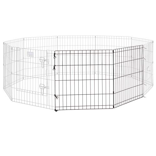 MidWest Homes for Pets Universal Pet Playpen 2-Panel Extension Kit | Fits Metal 24-Inch Dog Pens | Kit Measures 24H x 47.50W Inches| Includes 4 Thumb Snaps, 2 Ground Stakes