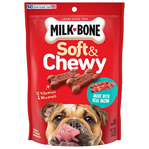 Milk-Bone Soft & Chewy Dog Treats Made with Real Bacon, 5.6 Ounce (Pack of 10)