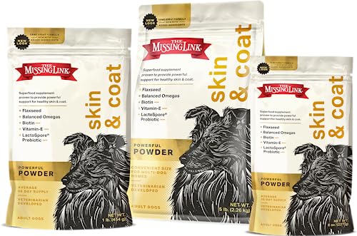 Missing Link Ultimate Skin and Coat Dog Supplement, 1 Pound each (Pack of 3)