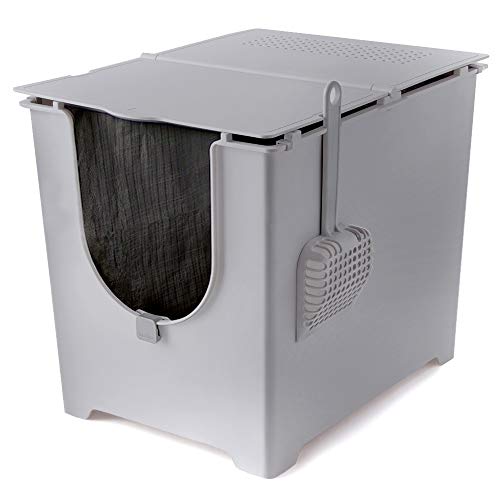 Modkat® Flip Litter Box Includes Scoop and Reusable Liner - Gray