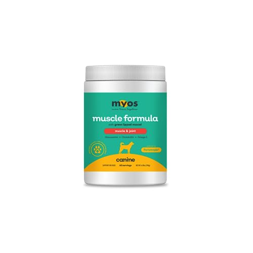 MYOS Muscle & Joint – All Natural Canine Joint Health Supplement Powered by Fortetropin with Green Lipped Mussel – Reduce Muscle Loss, Boost Joint Mobility & Improve Recovery and Reduce Inflammation