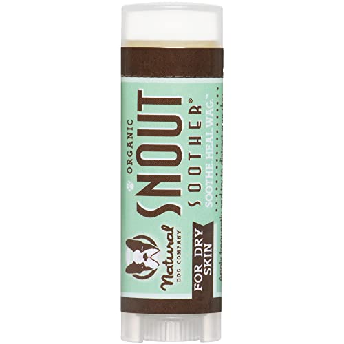 Natural Dog Company Snout Soother - Dog Nose Balm, Travel Stick, 0.15 oz., Dog Balm for Paws and Nose, Moisturizes & Soothes Dry Cracked Noses, Plant Based Nose Cream for Dogs