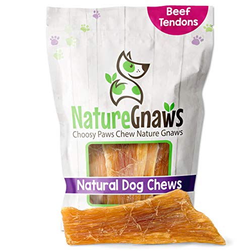 Nature Gnaws - Paddywack Tendons for Dogs - Premium Natural Beef Dental Bones - Long Lasting Dog Chew Treats for Medium & Large Dogs - Rawhide Free