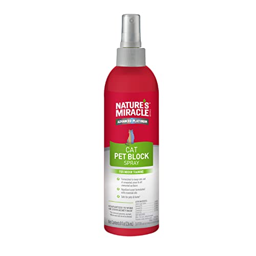 Nature's Miracle Pet Block Repellent Spray Just for Cats New Formula - 8oz