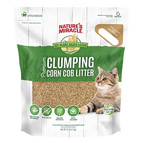 Nature's Miracle Premium Clumping Corn Cob Litter, Tough Odor Bio-Enzymatic Formula, Dust Free