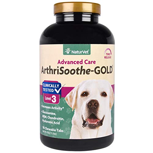 NaturVet Glucosamine DS Level 1 Maintenance, Joint Care Support Supplement for Dogs and Cats, Soft Chews, Made in The USA