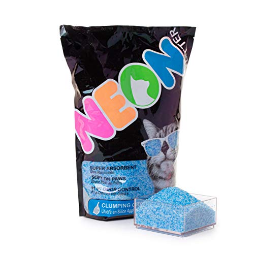 NEON Clumping Silica Gel Crystal Cat Litter, Blue