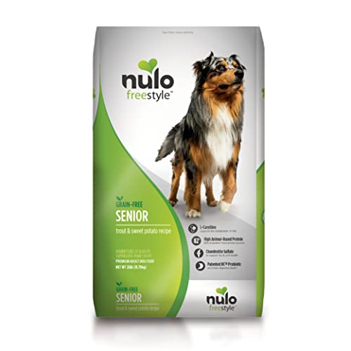 Nulo Freestyle All Breed Senior Dry Dog Food, Premium Grain-Free Dog Kibble with Healthy Digestive Aid BC30 Probiotic and Chondroitin Sulfate for Hip & Joint Support 26 Pound (Pack of 1)