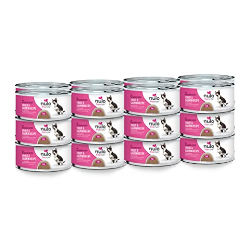 Nulo Freestyle Cat & Kitten Wet Pate Canned Cat Food, Premium All Natural Grain-Free, with 5 High Animal-Based Proteins & Vitamins to Support a Healthy Immune System and Lifestyle 5.5 Oz (Pack of 24)