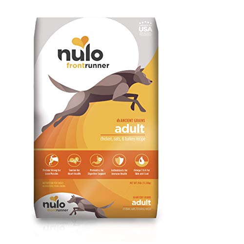 Nulo Frontrunner All Breed Adult Dry Dog Food, Premium All Natural Dog Kibble, Made with Ancient Grains Promote Fullness with Healthy Digestive Aid BC30 Probiotic & Antioxidants for Immune Health