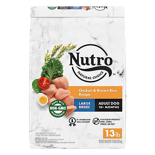 Nutro Core Dry Dog Natural Choice Large Breed Adult Dry Dog Food, Chicken & Brown Rice Recipe Dog Kibble, 13 lb. Bag